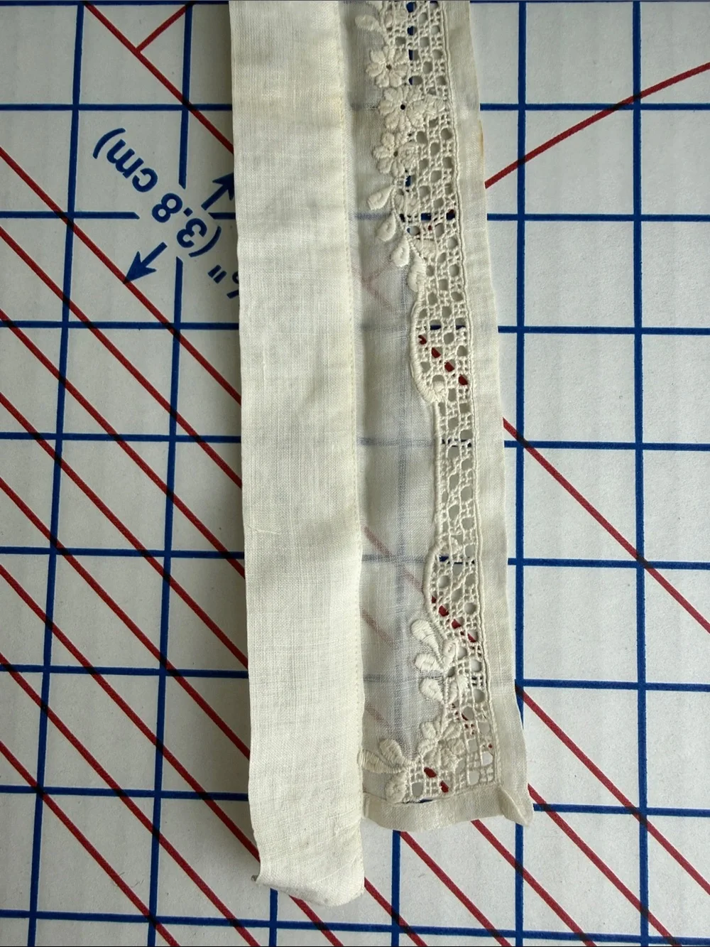 Antique Lace Whitework Trim Fragment Floral Heirloom Sewing 1910s-30s